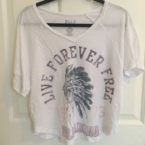 Billabong printed Sheer lounge v-neck short sleeve